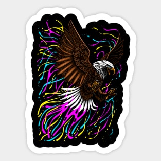 Tribal eagle splashing Sticker